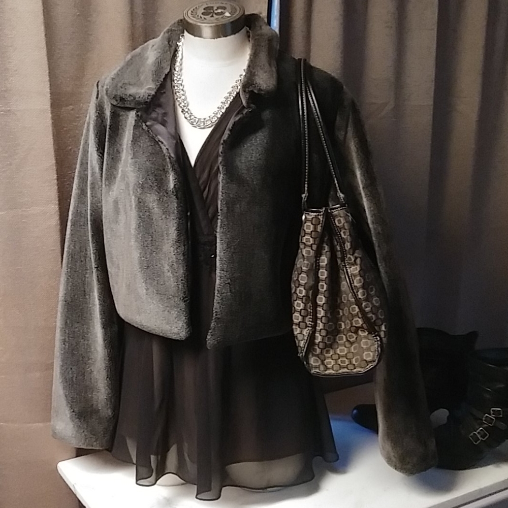 FUDA FU DA New York SZ M crop waist wrap jacket